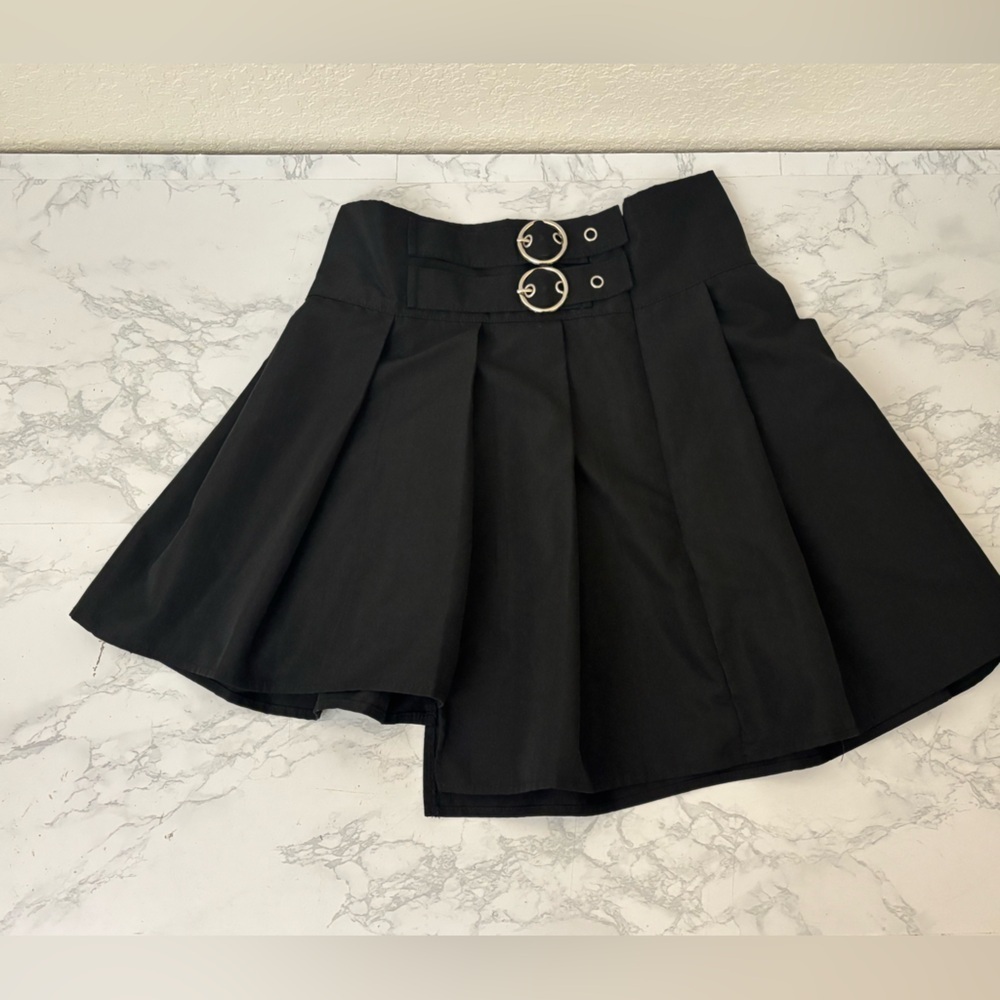 Romwe Pastel Black Goth Pleated Skirt Costume Comic-con Cosplay Juniors Sz S​​